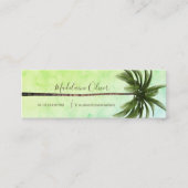 Vintager Palmenbaum Tropisches Grün Mini Visitenkarte (Vorderseite)