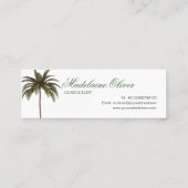 Vintager Palmengarten Tropischer Garten Mini Visitenkarte (Rückseite)