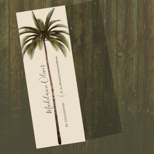 Vintager Palmengarten Tropischer Garten Mini Visitenkarte
