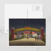 Vintager Panama City Beach, Florida, Nachtleben Postkarte (Vorne/Hinten)