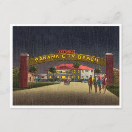 Vintager Panama City Beach, Florida, Nachtleben Postkarte