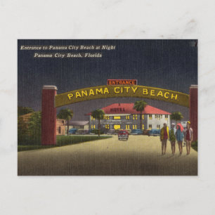 Vintager Panama City Beach, Florida Postkarte