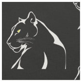 Vintager Panther Big Strong Katzengelbe Augen Stoff (Nahaufnahme)