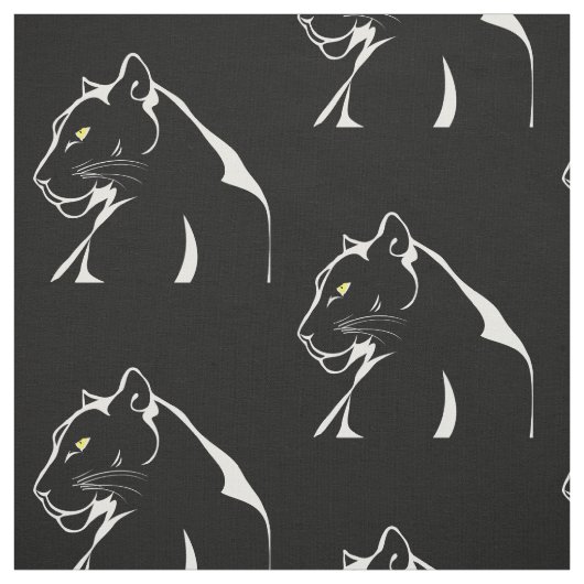 Vintager Panther Big Strong Katzengelbe Augen Stoff (Muster)