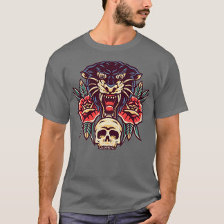 Vintager Panther Wildlife Safari Zookeep T-Shirt