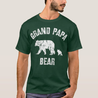 Vintager Papa-Bär mit 1 Cube Opa Gif T-Shirt