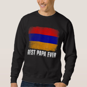 Vintager Papa je Men Retro Armenia Flag Sweatshirt