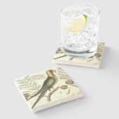 Vintager Papagei der Steinuntersetzer (Seitenansicht)