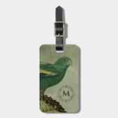 Vintager Papagei Gepäckanhänger (Vorderseite vertikal)