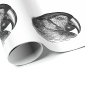 Vintager Papagei Geschenkpapier (Rolleneckpunkt)