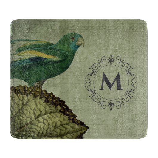 Vintager Papagei Schneidebrett (Vorderseite)