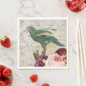 Vintager Papagei Serviette (Beispiel)