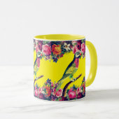 Vintager Papagei Tasse (VorderseiteRechts)