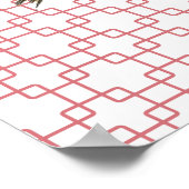 Vintager Papagei-Vogel in Retro Art Poster (Ecke)