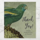 Vintager Papagei Weinetikett (Einzelnes Label)