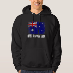 Vintager Papaw-Ever Men Retro-Australische Flagge Hoodie