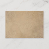 Vintager Papi-Pergament Platzkarte (Rückseite)