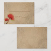 Vintager Papi-Pergament Platzkarte (Vorne/Hinten)