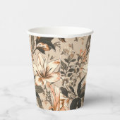 Vintager Papierbecher mit Blumenmuster (Rechts)