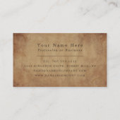 Vintager Papiereffekt Visitenkarte (Rückseite)