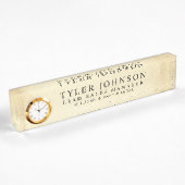 Vintager Papierhintergrund Namensplakette
