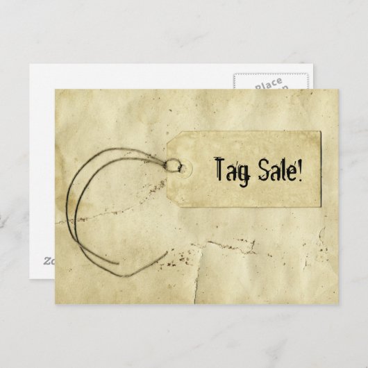 Vintager Papierpreis Postkarte (Vorne/Hinten)