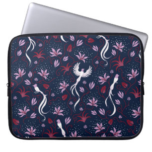 Vintager Paradiesvogel, nahtlos wiederholt Muster  Laptopschutzhülle