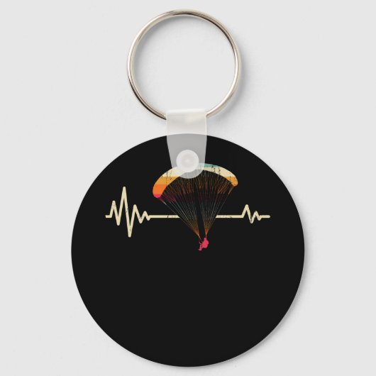 Vintager Paraglider Paraglider Schlüsselanhänger (Vorderseite)