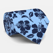 Vintager Pareau-Hawaiianischer Hibiskus zweiseitig Krawatte (Gerollt)