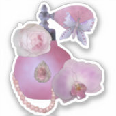 Vintager Parfüm  Aufkleber (Vorderseite)