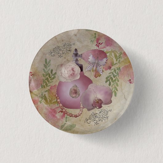 Vintager Parfüm-Button Button (Vorderseite)