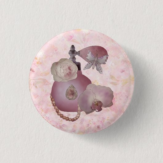 Vintager Parfüm-Button Button (Vorderseite)
