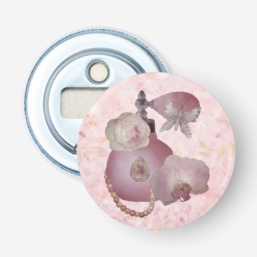 Vintager Parfüm-Button Flaschenöffner (Vorderseite)