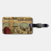 Vintager Paris-Druck Gepäckanhänger (Rückseite horizontal)