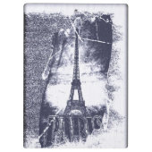Vintager Paris-Eiffelturm 4 Klemmbrett (Rückseite)