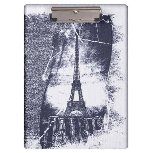 Vintager Paris-Eiffelturm 4 Klemmbrett (Vorderseite)