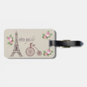 Vintager Paris-Entwurf Gepäckanhänger (Rückseite horizontal)