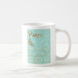 Vintager Paris-Goldentwurf Kaffeetasse