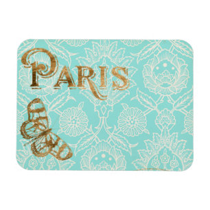 Vintager Paris-Goldentwurf Magnet