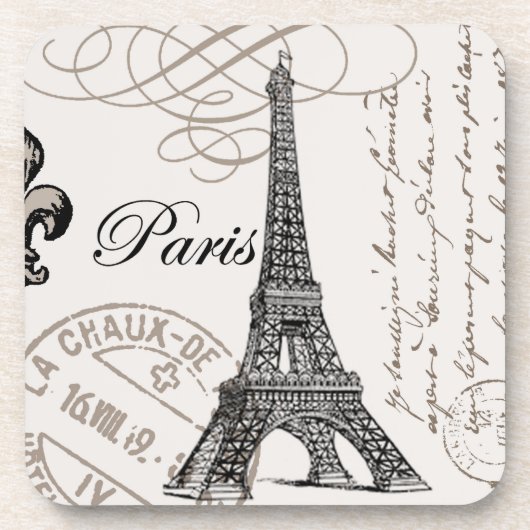 Vintager Paris… Korken-Untersetzer Untersetzer (Vorderseite)