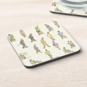 Vintager Paris-Leute-Untersetzer Getränkeuntersetzer (Linke Seite)