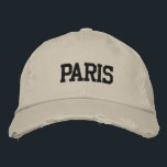 VINTAGER PARIS-Stickereistil Bestickte Baseballkappe<br><div class="desc">PARIS Schwarz Stickig Vintager Stil gestresste beige Hut aus Baumwolle. Ein wunderbares Geschenk für alle, die Paris Frankreich Lieben! Wenn Sie Ihren persönlichen Text bevorzugen, wählen Sie einfach den Knopf "Diese Vorlage personalisieren", um Ihre Auswahl an benutzerdefiniertem Text einzugeben. Die Stickerei kann auch an andere Farbeinstellungen angepasst werden, indem Sie...</div>