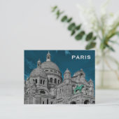 Vintager Paris Tourismus Postkarte (Stehend Vorderseite)