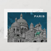 Vintager Paris Tourismus Postkarte (Vorne/Hinten)