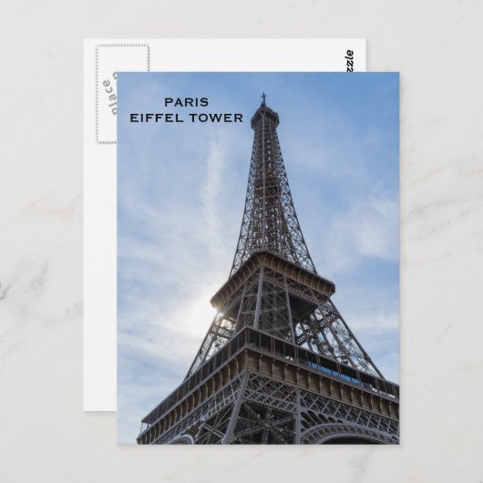 Vintager Paris Tourismus Postkarte (Vorne/Hinten)