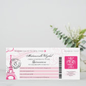 Vintager Pariser Boarding Quinceanera Einladung (Stehend Vorderseite)