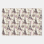 Vintager Pariser Charme Geschenkpapier Set (Vorderseite 3)