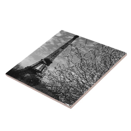 Vintager Pariser Eiffelturm Fliese (Seite)