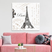 Vintager Pariser Eiffelturm gedehnte Leinwand (Insitu (Wohnzimmer))