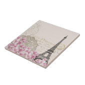 Vintager Pariser Eiffelturm Kunstmuseum Fliese (Seite)